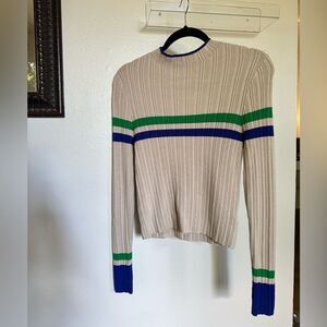 Urban Outfitters BDG Open Back Mock Neck Sweater Top sz Large